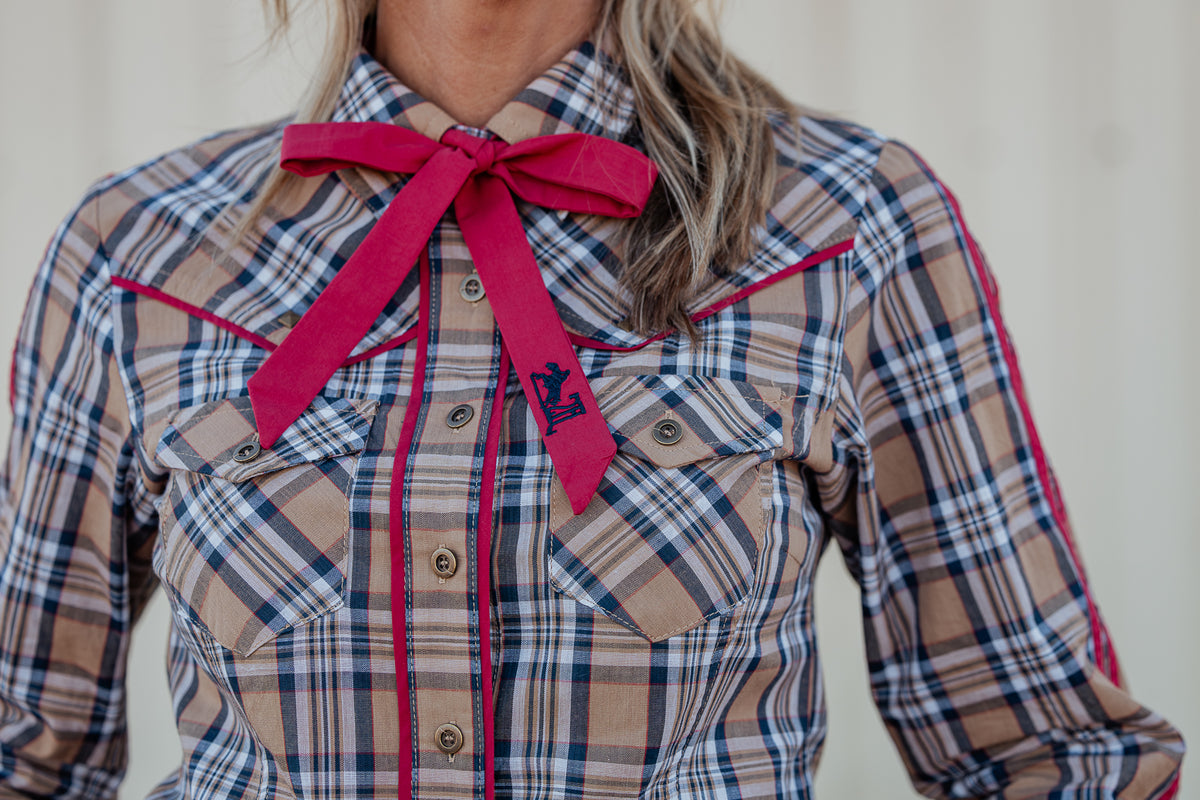 Cowgirl Necktie - Rogue Red